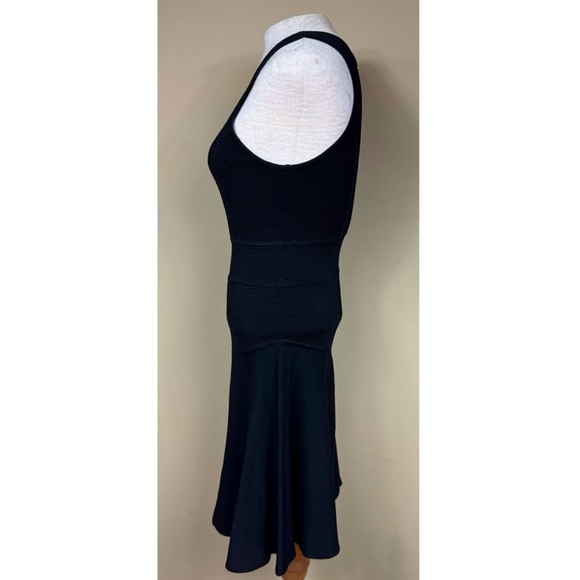 Milly Knit Paneled Sleeveless Fit & Flare Mini Dress in Black Size Small - Picture 7 of 14
